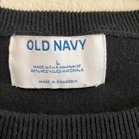 Old Navy Women Black Crew Neck Sweater Large Cotton Contemporary Business Casual - Picture 5 of 10